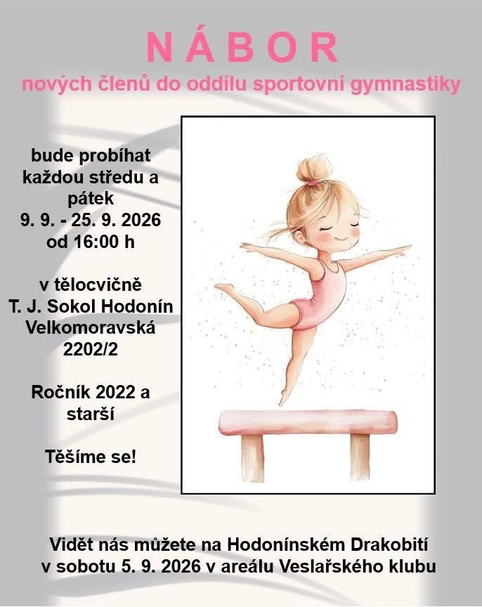 Nábor do sportovní gymnastiky