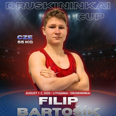 Filip Bartošík vybojoval stříbro na mezinárodním turnaji UWW Druskininkai Cup 2026