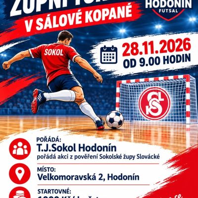 Pozvánka na Mezinárodní Župní turnaj v Sálové kopané 2026